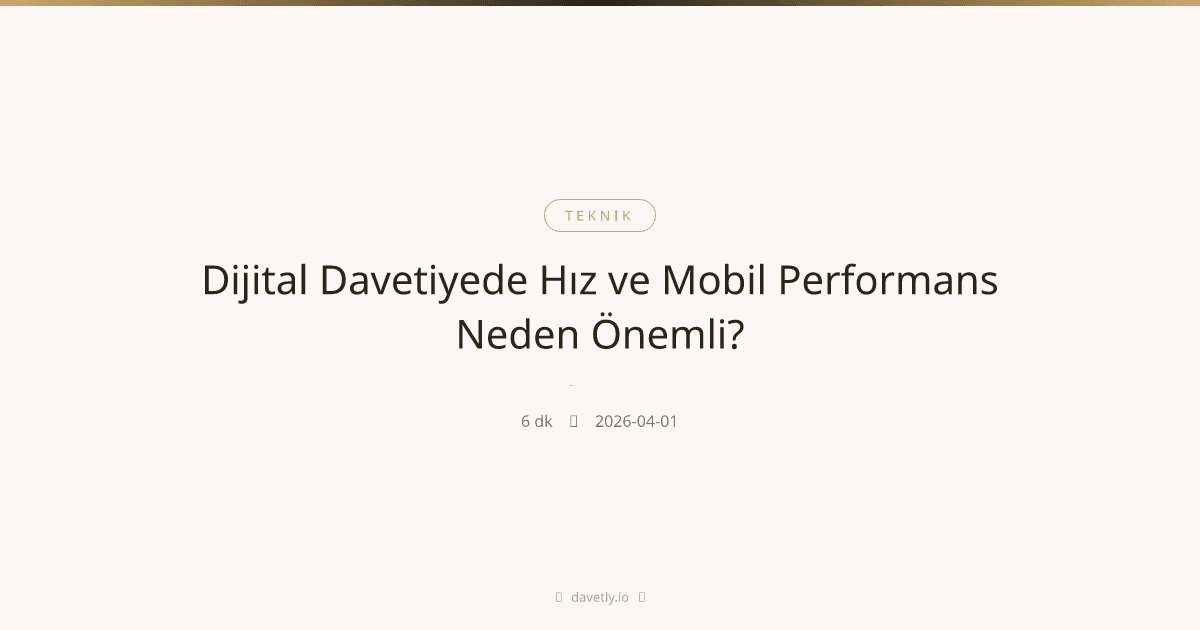 Mobilde hızlı açılan dijital düğün davetiyesi